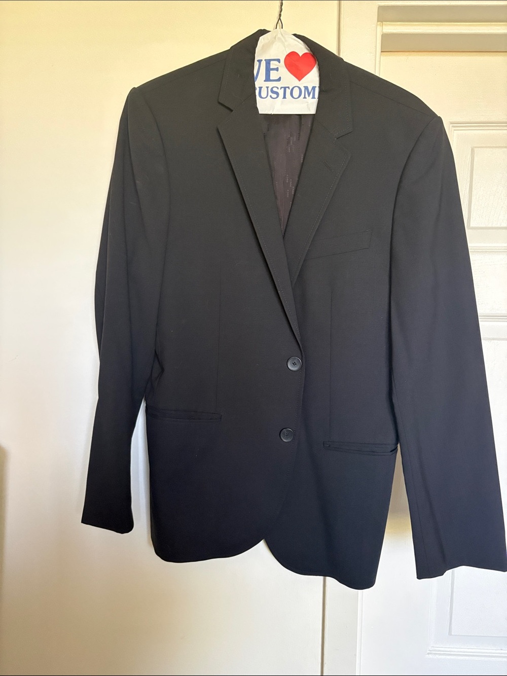 HUGO Men's Black Two-Button Sport Coat Blazer